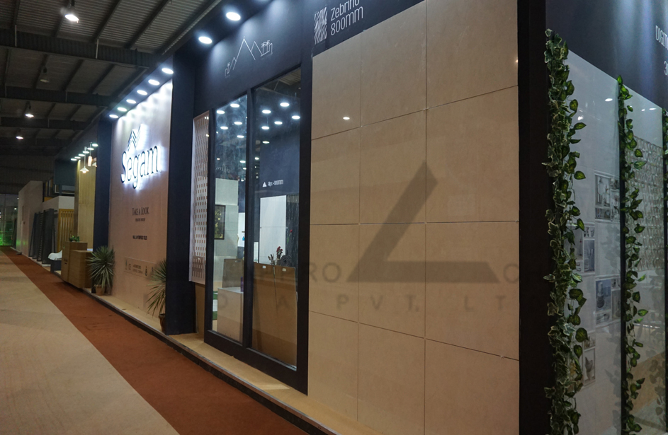 vibrant ceramic stall design